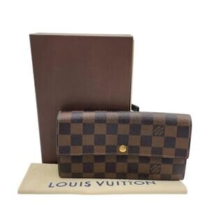 Louis Vuitton Damier Ebene Portefeuille Sarah W/Box and Dust bag